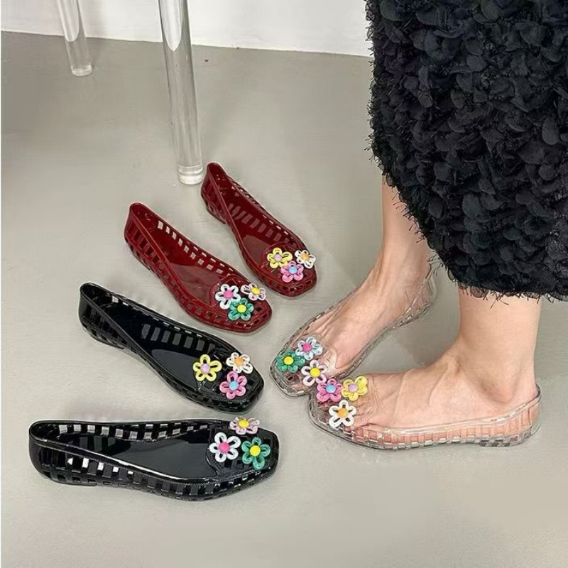 Florist Supplies - Chaussures en gelée ajourées kawaii dopamine