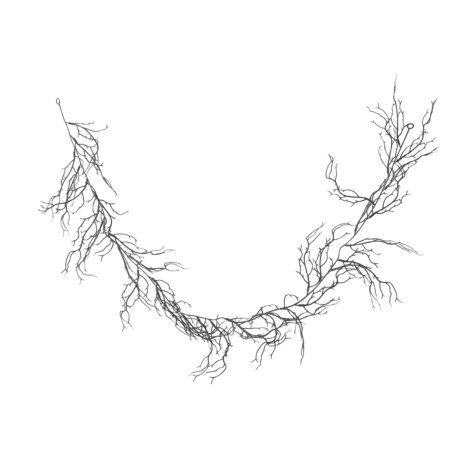 Branch Curly Willow - Guirlande décorative noire réaliste en plastique,