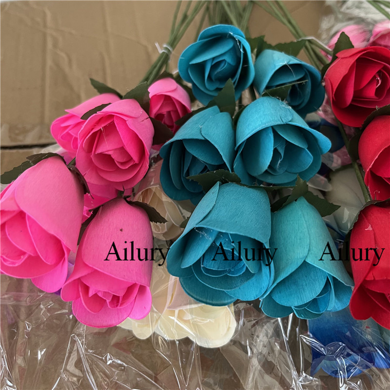 Florist Supply Shop - Pointes de roses artificielles en bois,