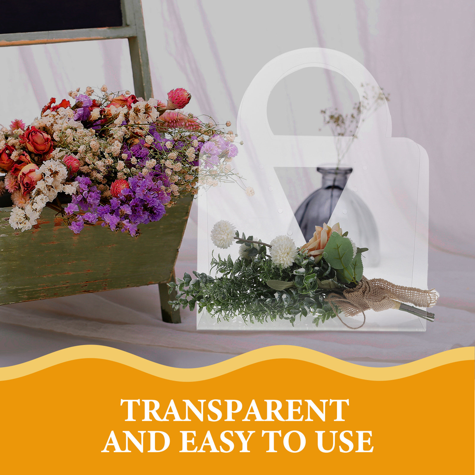 4 sacs cadeaux transparents av - Florist Supply Shop avis et prix