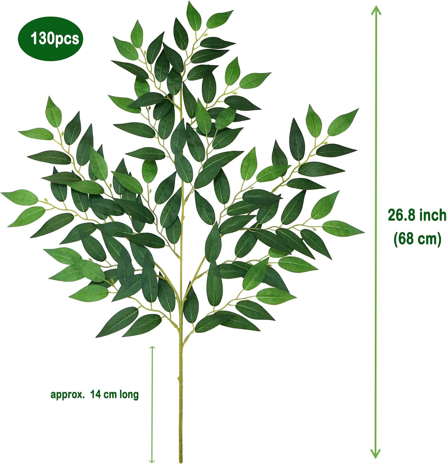 130 pièces de tiges de Ruscus  - Ruscus Stem Faux avis et prix