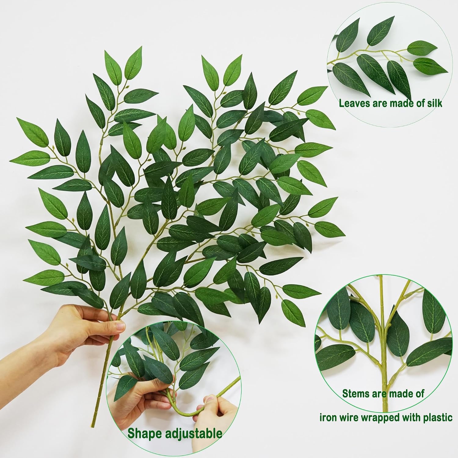 130 pièces de tiges de Ruscus  - Ruscus Stem Faux avis et prix